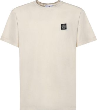 Stone Island Cotton Jersey T-Shirt With Compass Patch