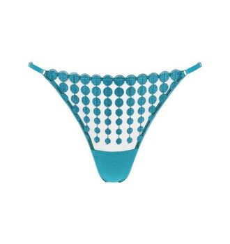 Huit Deco dots Lace Thong in Turquoise at Nordstrom, Size X-Small