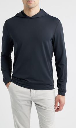 Johnnie-O Motion Performance Hoodie in Black at Nordstrom, Size Xx-Large