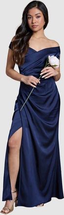 Coast Petite Bardot Maxi Dress in Navy at Nordstrom, Size 12