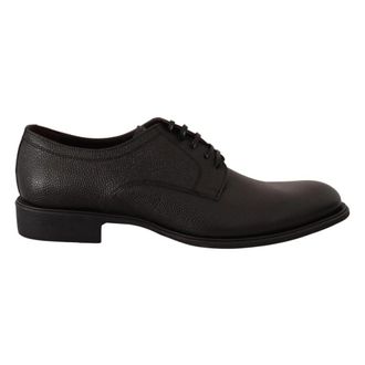 Dolce & Gabbana Zwarte Leren Veterschoenen voor Formele Gelegenheden - Heren - Nette schoenen - Zwart - 41 EU - Leer - Schoenen