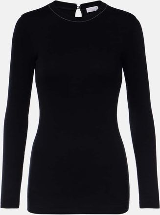 Brunello Cucinelli Pullover Monili in misto cotone