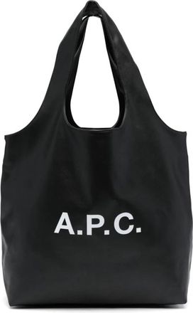 A.P.C. Ninon Schoudertas Tote - Heren - Shoppers - Zwart - ONE Size - Leer - Tassen