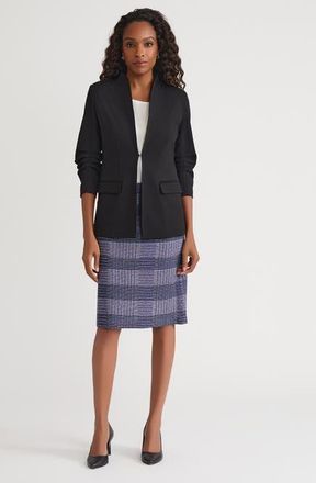 Misook Tailored LuxeStretch Ponte Blazer in Black at Nordstrom, Size Xx-Large