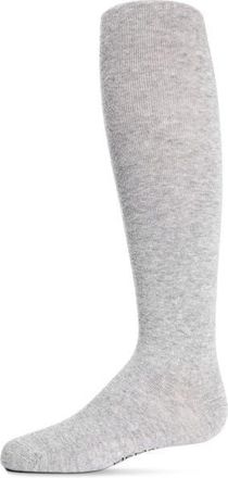 MeMoi Soft Pima Cotton Opaque Tights in Lt Gray Heather at Nordstrom, Size 12-18M