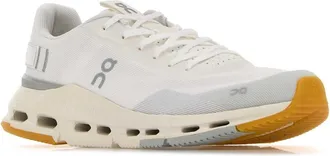 On Running Mens White Fabric Cloudnova Form 2 Sneakers Whiteivory