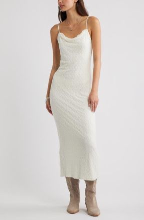 BP. Lace Cowl Neck Maxi Dress in Ivory at Nordstrom, Size Xx-Small