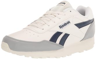 Reebok Mens Rewind Run Fitness Gym Running Shoes, Chalk/Vector Navy/Pure Grey, 12.5 Women/11 Men