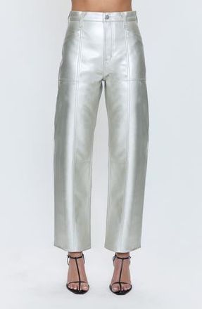 Pistola Denim Taylor Barrel Leg Faux Leather Pants in Party at Nordstrom Rack, Size 25