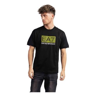 Emporio Armani Fluo Logo T-Shirt - Heren - T-shirts - Zwart - S - Katoen - Tops