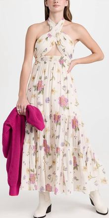 Free People Luna Convertible Maxi Dress In Ivory Combo, Off White, Floral