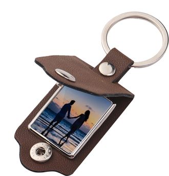 Generic Picture Frame Keychain, Keychain Photo Holder, Keychain Picture Holder | Small PU Leather Photo Holder with Keyring - Easy Carrying Keyring Supplies f
