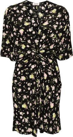 Zadig&Voltaire Rozom floral-print minidress - women - Viscose - L - Black
