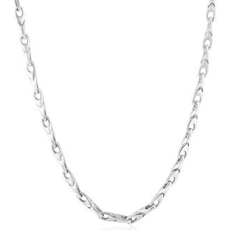 Pompeii3 Mens Seed 14k Gold (41gram) or Platinum (77gram) 4mm Link Chain Necklace 22