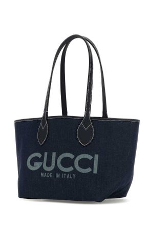 Gucci Womens Denim Totissima Reversibile Shopping Bag Beigbludarkblubl Borse A Mano