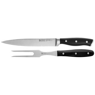 J.A. Henckels International Forged Accent 2-pc Carving Set - Black Handles