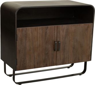 Wanderlust Deco Aparador De Madera Y Metal Negro 90x44x80.5h Cm