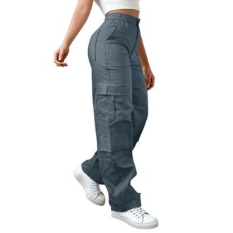 Generic Womens Jogging Bottoms, Cargo Trousers Women High Waisted Work Trouser Multiple Pockets Hiking Walking Combat Pants Casual Outdoor Bottoms Streetwear 
