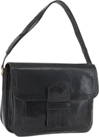 Saint Laurent Pre-owned Leren Schoudertas - Dames - Vintage Schoudertas - Zwart - ONE Size - Leer - Vintage