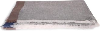 Dell'Oglio Rodi Sjaal - Heren - Sjaals - Grijs - ONE Size - Linnen - Accessoires
