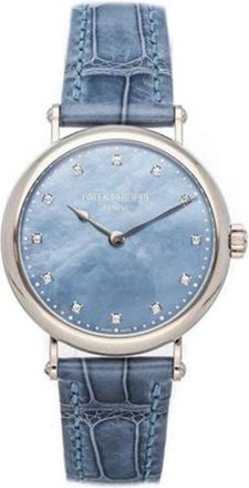Patek Philippe Calatrava Diamond Blue Dial Ladies Watch 7200/50G-011