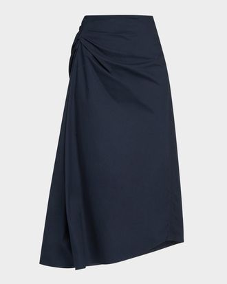 A.L.C. Tessa Ruched Midi Skirt