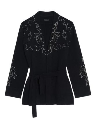 Zadig&Voltaire strass belted salomy ws west knitwear - Black