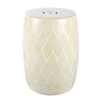Jonathan Y Designs Moroccan Diamonds 18 Ceramic Drum Garden Stool in Yellow at Nordstrom