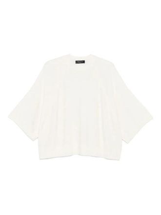 Fabiana Filippi sequin-embellished knitted top - women - Silk/Cashmere/Wool/Alpaca/Polyester - S - White