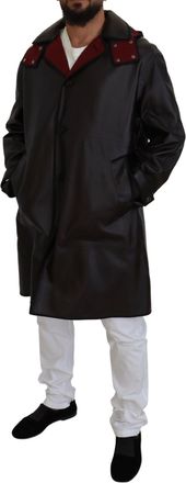 Dolce & Gabbana Black Trench Hooded Parka Cotton Mens Jacket