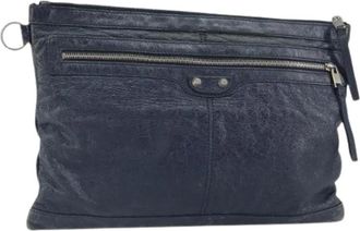Balenciaga Pre-owned Clutches, female, Blue, Size: ONE SIZE Pre-owned Vintage Clutch