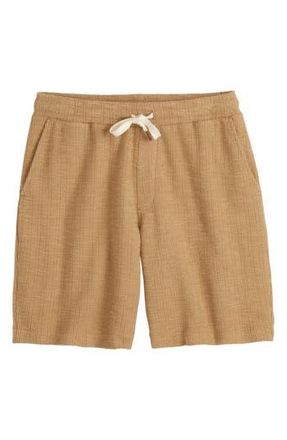 Scotch & Soda Drawstring Texture Slub Shorts in Tannin at Nordstrom Rack, Size X-Large