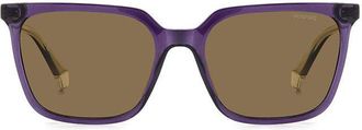 Polaroid PLD 4163/S Polarized S2N/SP Womens Sunglasses Purple Size 55