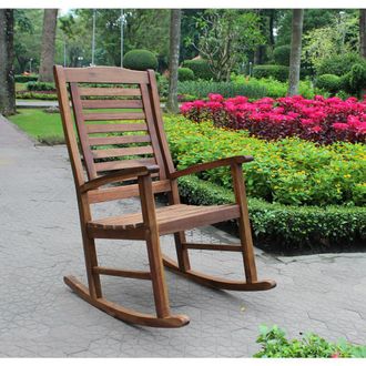 International Caravan Inc Acacia Trinidad Porch Rocker