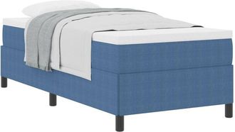 vidaXL Bed Frame Blue 90 x 190 cm Corduroy fabric Vidaxl