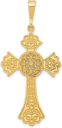 Diamond2Deal 14k Yellow Gold Celtic Cross Pendant