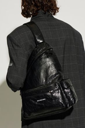 Balenciaga Single-strap Backpack Explorer, Mens, Black