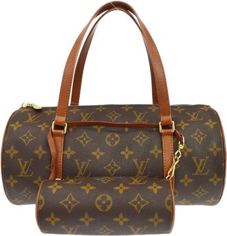 Louis Vuitton Papillon Monogram Canvas Brown Canvas Handbag (Pre-Owned)
