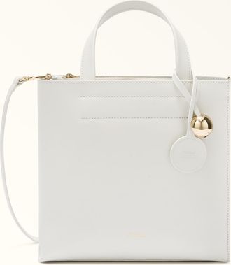 Furla Divide It Borsa Shopping S Marshmallow Bianco Pelle Di Vitello Sidney Donna