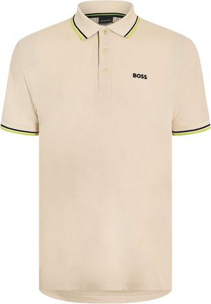 HUGO BOSS Mens Paddy Short Sleeve Polo Shirt in Open White - Size Medium