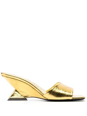 The Attico Mules Cheope 70mm metallizzate - Oro