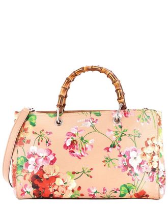 Gucci Bamboo Shopper Tote Blooms Print Medium (Authentic Pre-Loved)