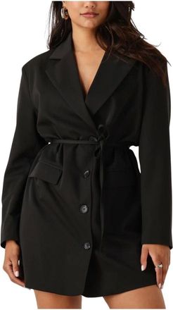 Another Label Kleedjes, Dames, Zwart, M, Chique Blazer Jurk voor Herfst/Winter