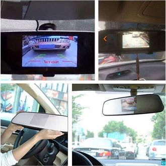OEM Adecuado Para Pantallas De Espejo Retrovisor De Coche De Dos Piezas De 4,3 Pulgadas, Pantallas Lcd De Alta Definici&oacute;n, Pantallas De Dvd, C&aacute;maras De Ma