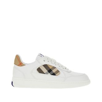 Burberry Leather and Check fabric Terrace sneakers Woman 36