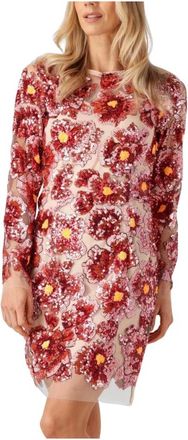 Y.A.S Yasflomilla LS Sequin Jurk - Dames - Feestkleedjes - Veelkleurig - M - Polyester - Kleedjes