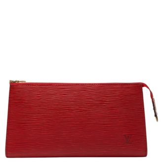 Louis Vuitton Castilian Red Leather Pochette Pouch (Pre-Owned)