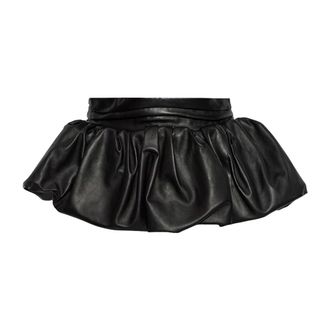 Chlo&eacute; Rokken, Dames, Zwart, M, Leer, Leren Riem