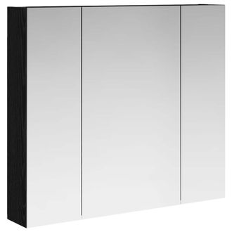 vidaXL Armario Con Espejo De Ba&ntilde;o Roble Negro 80 X 14.5 X 70 Cm Vidaxl