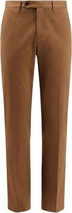 Pantaloni Torino Master Fit Stretch Katoenen Broek - Heren - Nette broeken - Bruin - XL - Katoen - Broeken